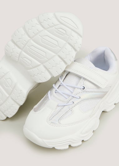 Kids White Chunky Trainers (Younger 10-Older 5)