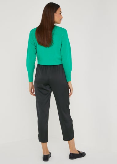 Et Vous Black Satin Joggers
