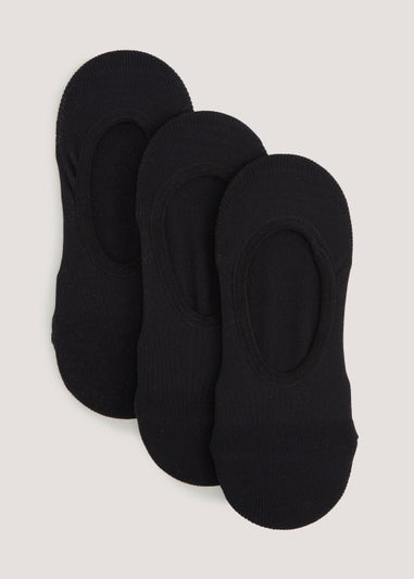 3 Pack Black Cushioned Sports Footsies