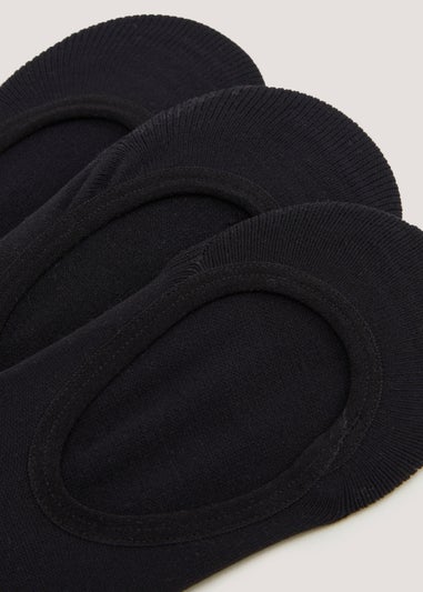 3 Pack Black Cushioned Sports Footsies