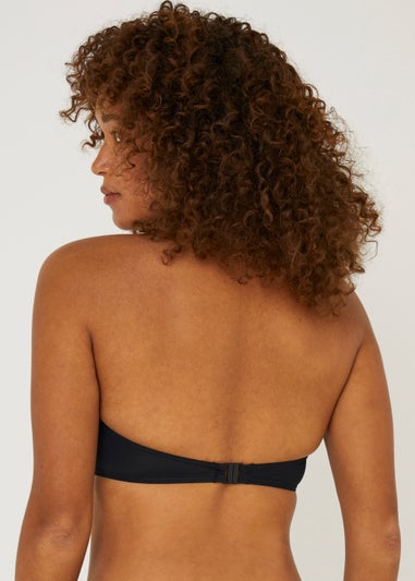Black Twist Bandeau Bikini Top