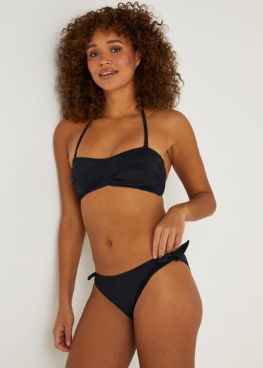 Black Twist Bikini Bottoms