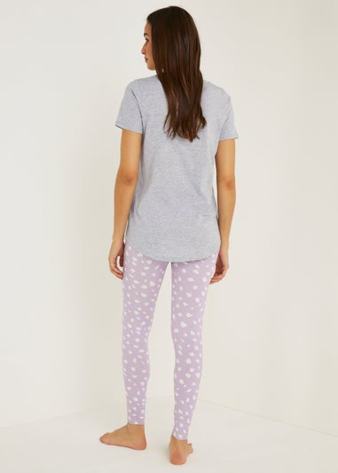 Grey & Lilac Living My Best Life Pyjama Set