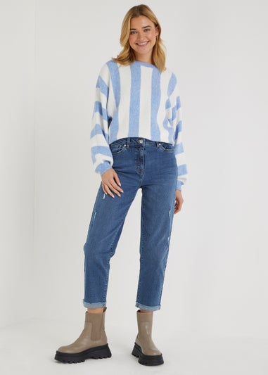 Papaya Petite Blue Stripe Jumper