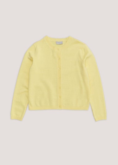 Girls Lemon Scalloped Cardigan (4-13yrs)