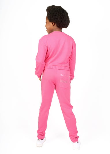 Girls Pineapple Pink Glitter Sweatshirt (5-13yrs)