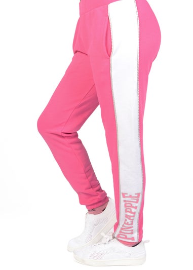 Girls Pineapple Pink Glitter Joggers (5-13yrs)