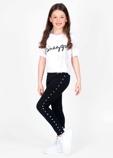 Girls Pineapple White Ballet Slouch T-Shirt (5-12yrs)