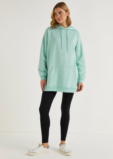 Green Longline Hoodie