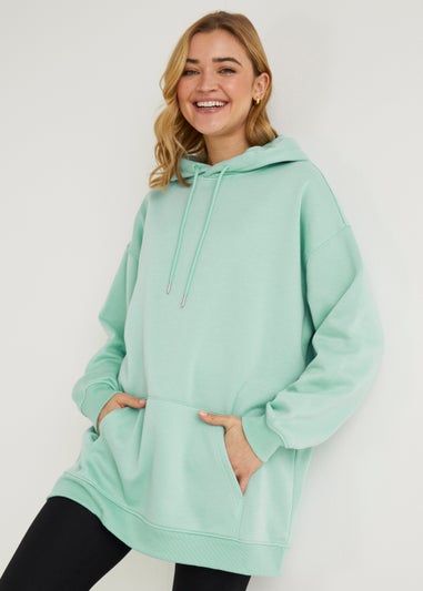 Green Longline Hoodie