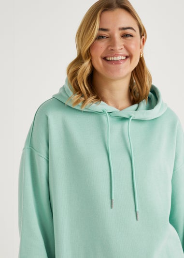 Green Longline Hoodie