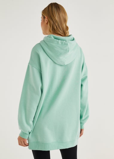 Green Longline Hoodie