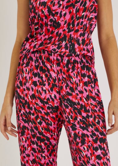 Red Animal Print Pyjama Bottoms