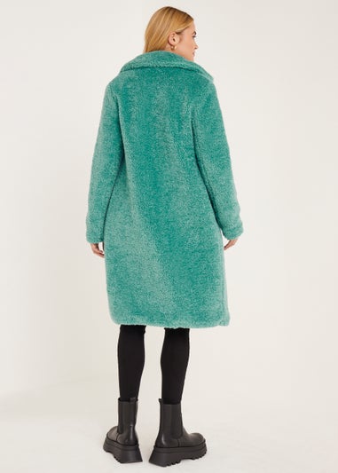 Papaya Petite Teal Teddy Coat