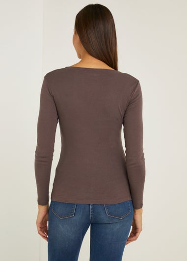 Brown Long Sleeve T-Shirt