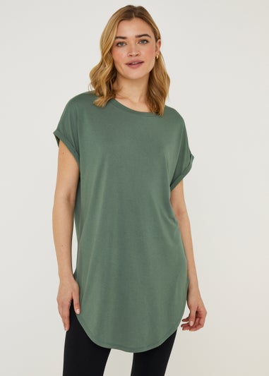 Khaki Longline Tee