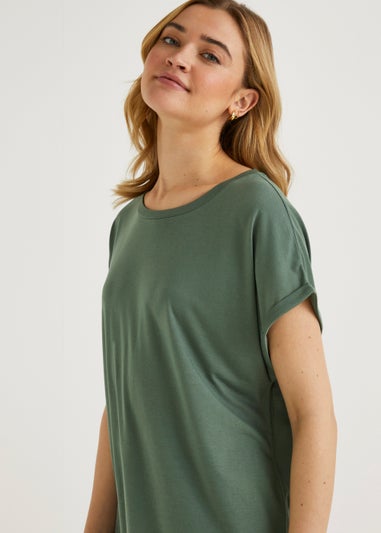 Khaki Longline Tee