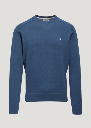 Farah Stern Navy Crew Neck Jumper - Matalan