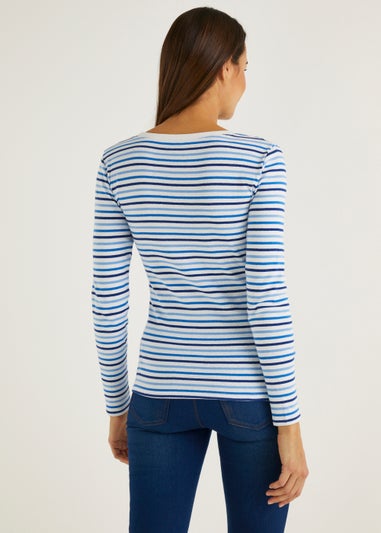 Blue Stripe Long Sleeve T-Shirt