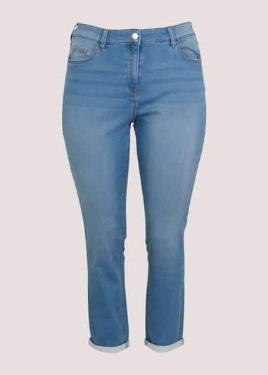 Papaya Curve Jolie Mid Wash Relaxed Skinny Jeans - Matalan