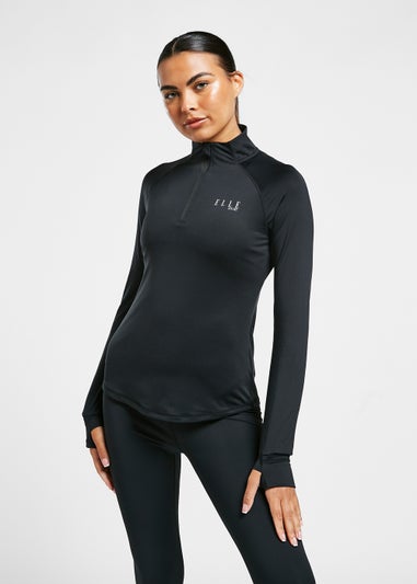 Elle Sport Black 1/4 Zip Top