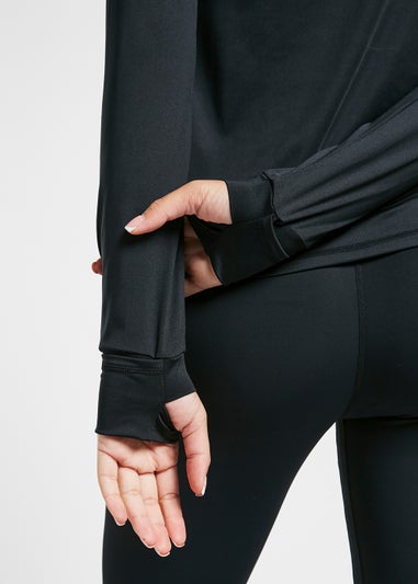 Elle Sport Black 1/4 Zip Top