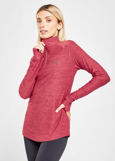 Elle Sport Pomegranate 1/4 Zip Top