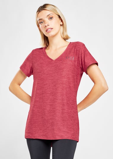 Elle Sport Red Marl Soft Touch Tank Top