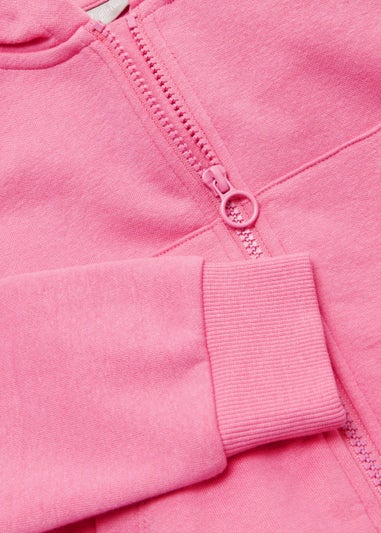 Girls Pink Zip Up Hoodie (4-13yrs)