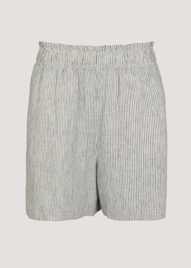 Stone Linen Blend Shorts