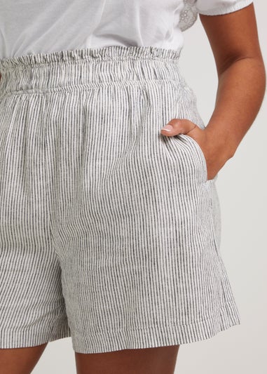 Stone Linen Blend Shorts