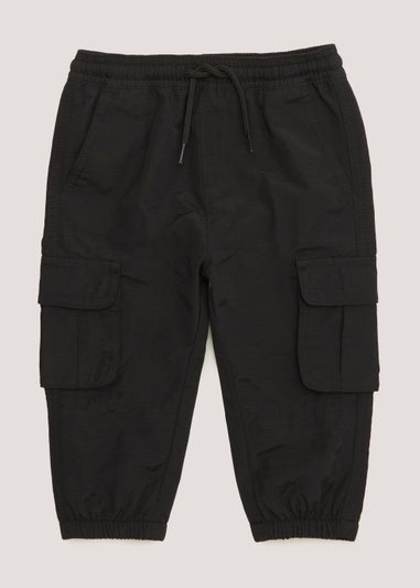 Boys Black Cargo Trousers (9mths-6yrs)