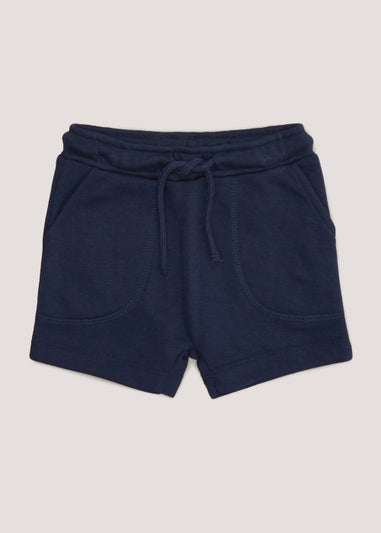 Boys Navy Jogger Shorts (9mths-6yrs)