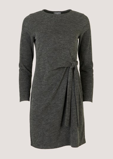 Grey Long Sleeve Jersey Dress