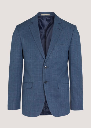 Taylor & Wright Hemsworth Blue Check Slim Fit Suit Jacket