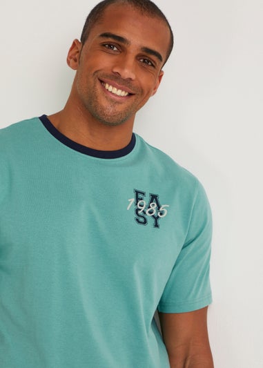 Turquoise Top & Shorts Pyjama Set
