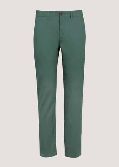 Teal Straight Fit Stretch Chinos