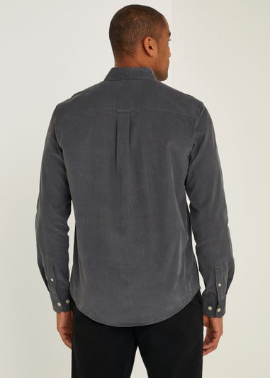 Grey Needlecord Shirt