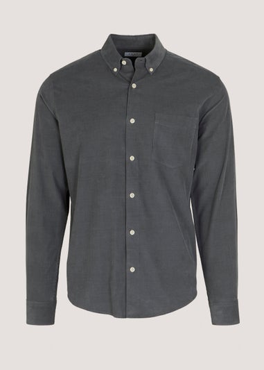 Grey Needlecord Shirt