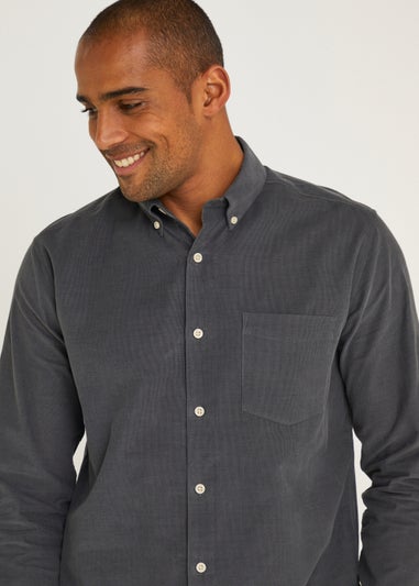 Grey Needlecord Shirt