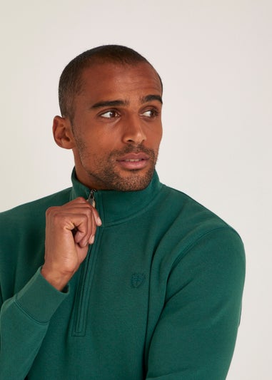 Green Essential Half Zip Sweatshirt