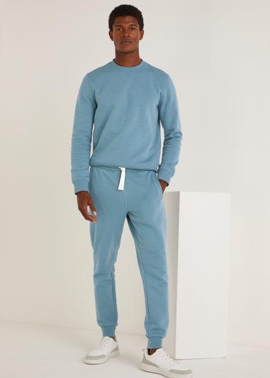 Light Blue Slim Fit Cuffed Joggers