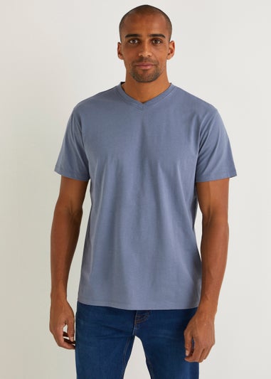 Blue V-Neck T-Shirt