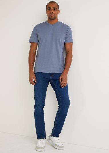 Blue V-Neck T-Shirt