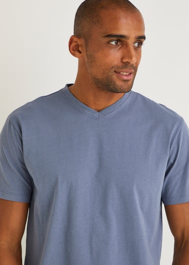 Blue V-Neck T-Shirt