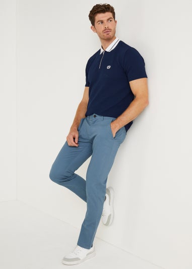 Blue Slim Fit Stretch Chinos