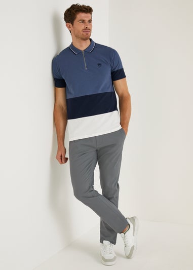 Grey Slim Fit Stretch Chinos