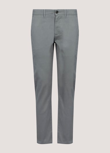 Grey Slim Fit Stretch Chinos