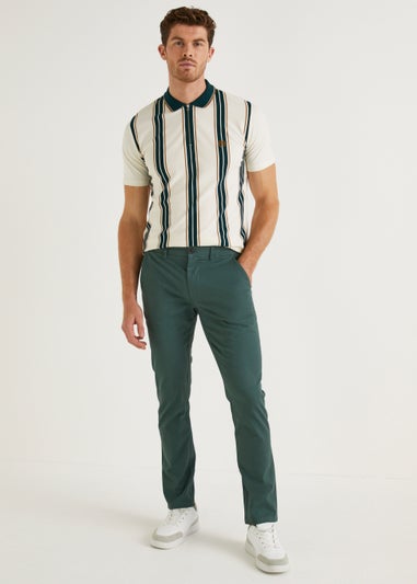 Teal Slim Fit Stretch Chinos