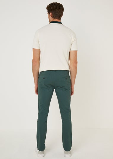 Teal Slim Fit Stretch Chinos